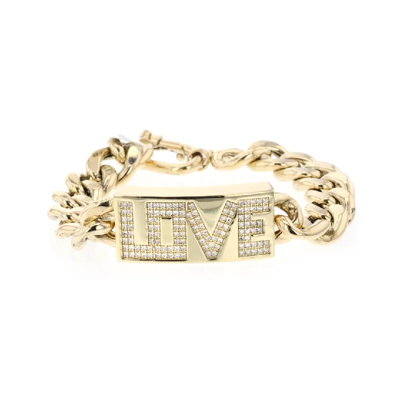 White Gold Bracelets -0.60 ctw Diamond Love Bracelet