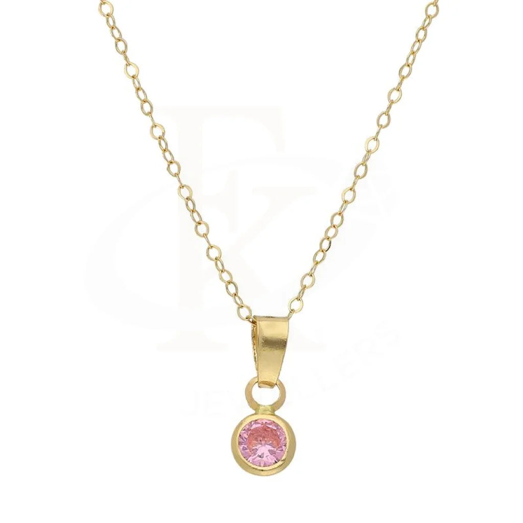 Magical Necklaces -Gold Necklace (Chain with Solitaire Pendant) 18KT - FKJNKL18K2854