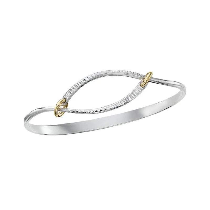 Healing Bracelets -Silver & Gold Bangle Bracelet