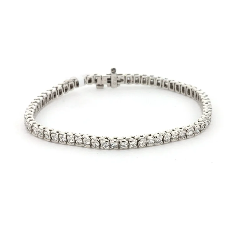 Minimalist Bracelets -3.13 ctw Diamond Tennis Bracelet