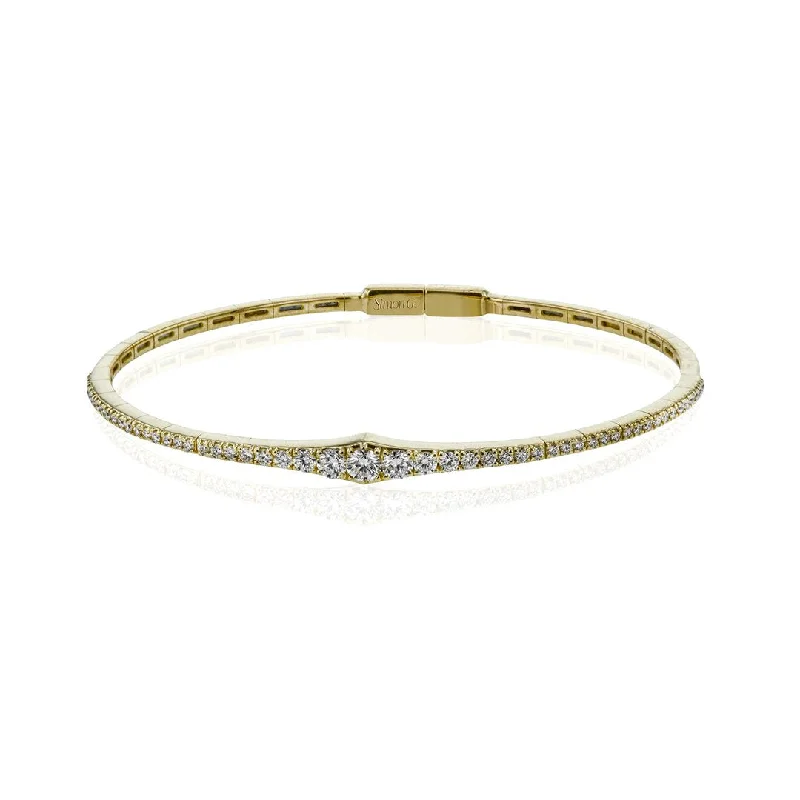 Red Bracelets -0.89 ctw Diamond Bangle Bracelet