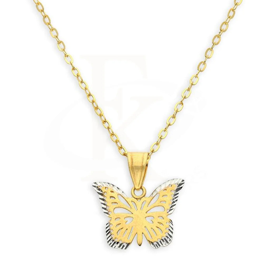 Heirloom Necklaces -Gold Necklace (Chain with Butterfly Pendant) 18KT - FKJNKL18K2352