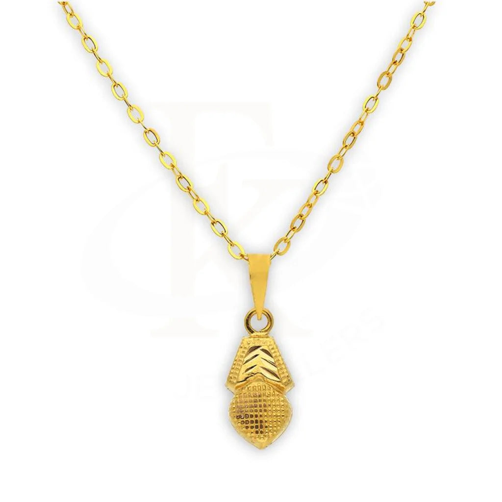 Monochrome Necklaces -Gold Necklace (Chain with Heart Pendant) 18KT - FKJNKL18K2351