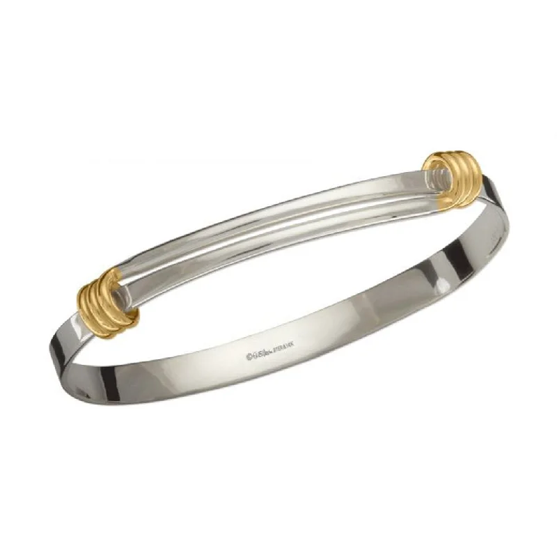 Retro Bracelets -Silver & Gold Bangle Bracelet