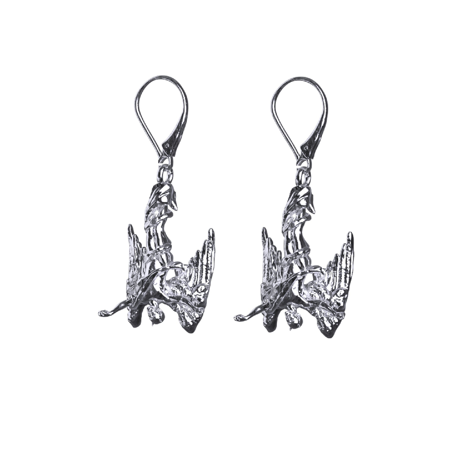 Ladies Earrings Curved Shape-FALLEN ANGEL EARRING