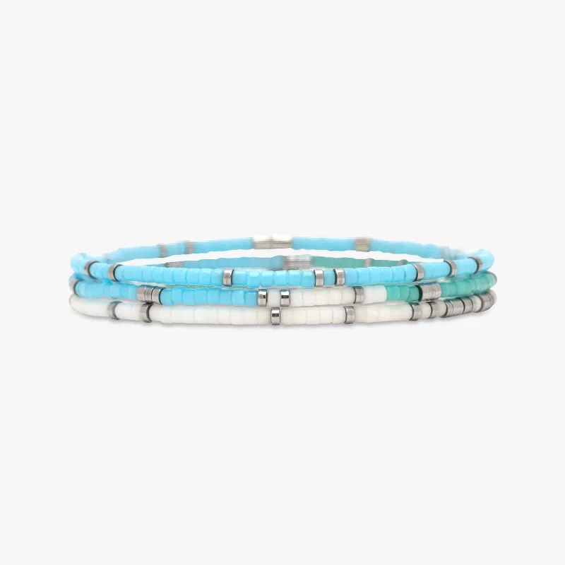 Dreamy Bracelets -Seafoam Dream Stretch Bracelet Set of 3