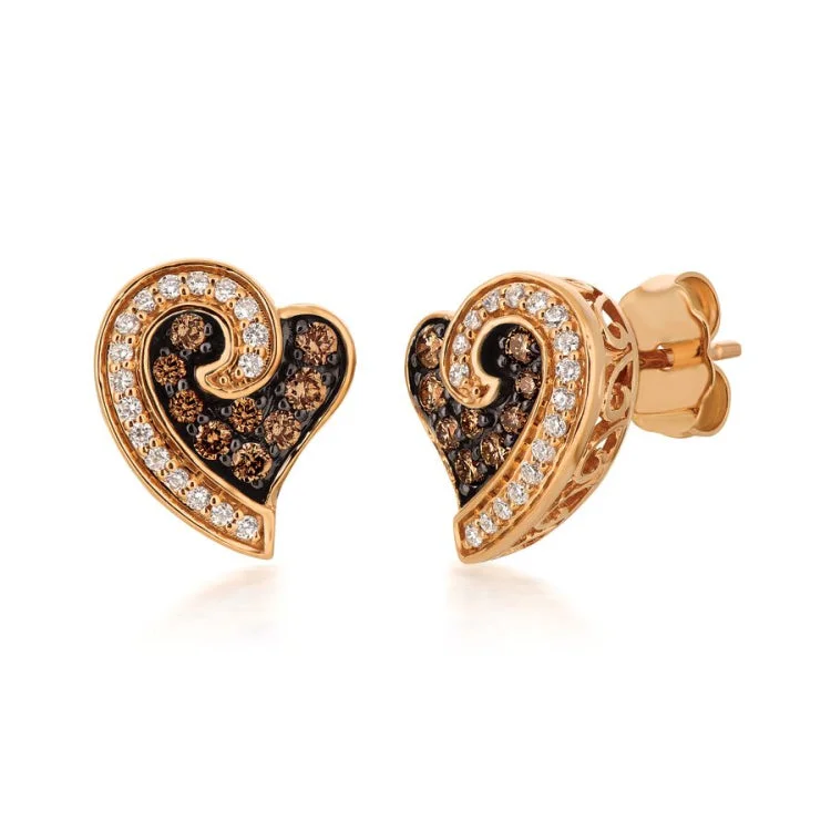 Ladies Earrings with Spinel-Le Vian 14K Strawberry Gold Earrings