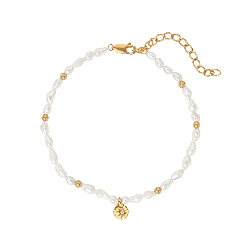 Thin Bracelets -Hot Diamonds Gold Vermeil Mother of Pearl Bracelet