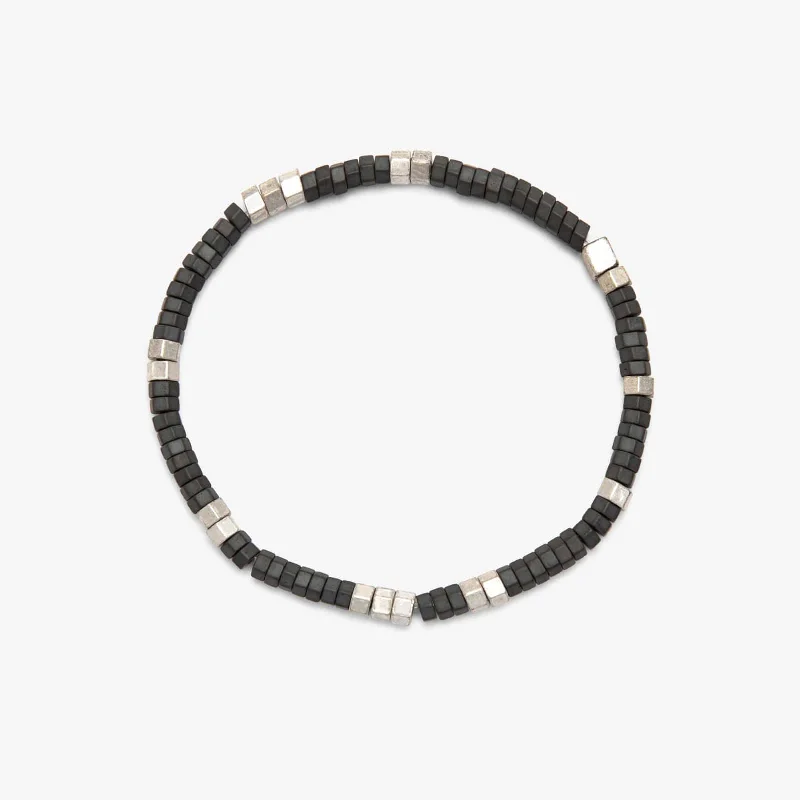 Shell Bracelets -Men's Faceted Pyrite Stretch Bracelet