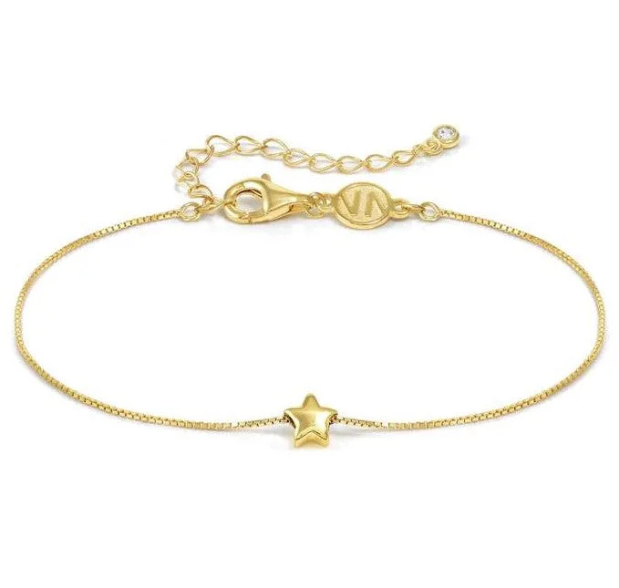 Heirloom Bracelets -Nomination Gold Vermeil Cubic Zirconia Star Bracelet