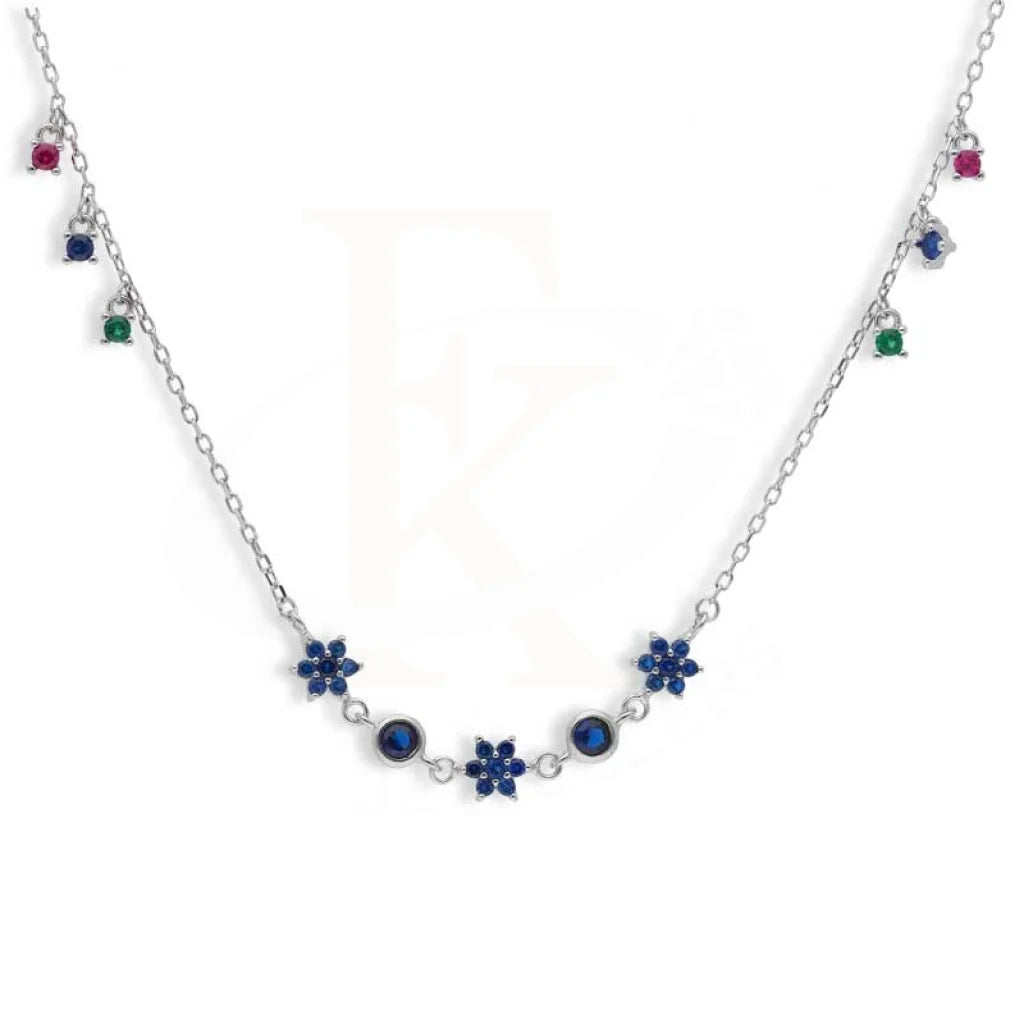 Harmony Necklaces -Sterling Silver 925 Flowers Shaped Necklace - FKJNKLSL2959