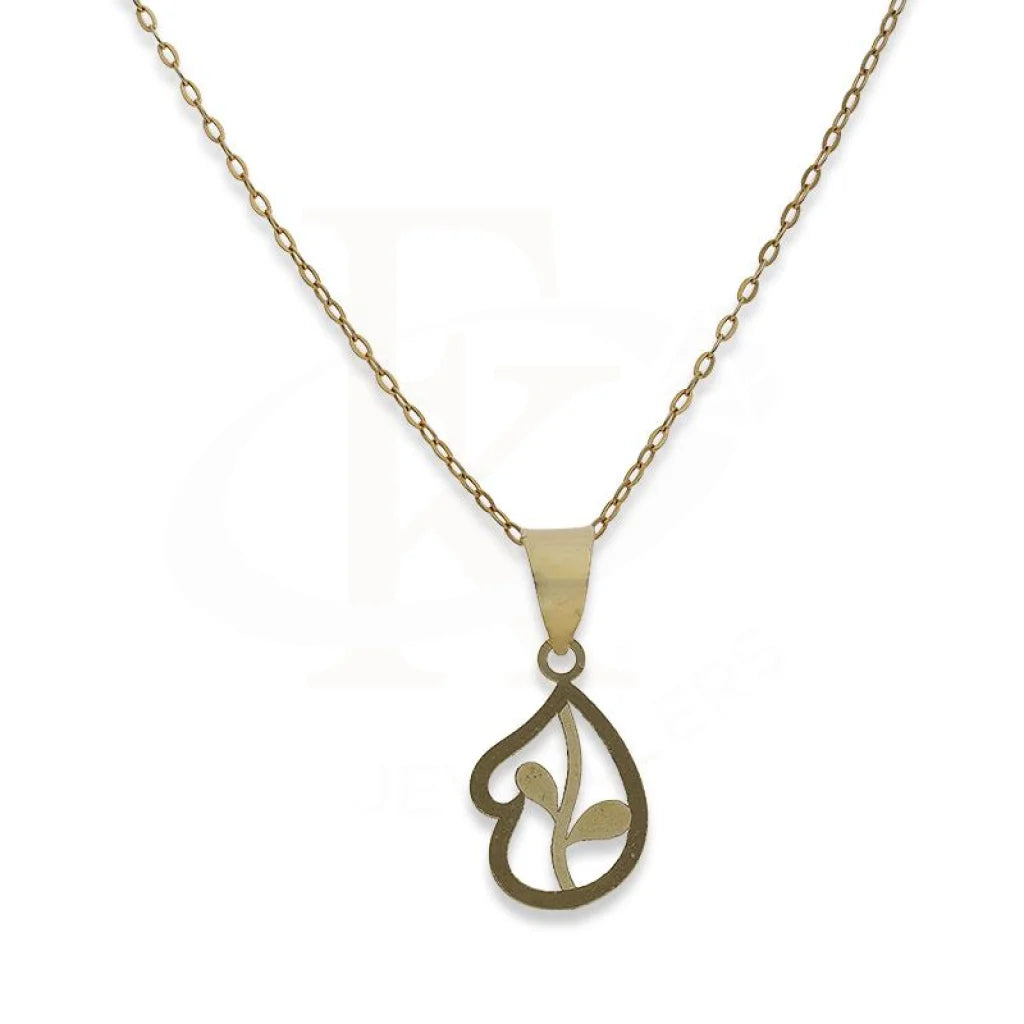 Short Necklaces -Gold Necklace (Chain with Pendant) 18KT - FKJNKL18K2334