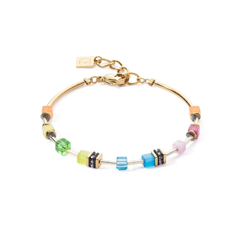 Retro Bracelets -Coeur De Lion GeoCUBE® Light Mini Rainbow Bracelet