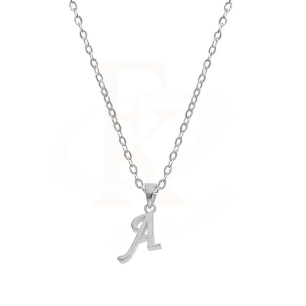 Club Necklaces -Sterling Silver 925 Necklace (Chain with Alphabet Pendant) - FKJNKLSL1998