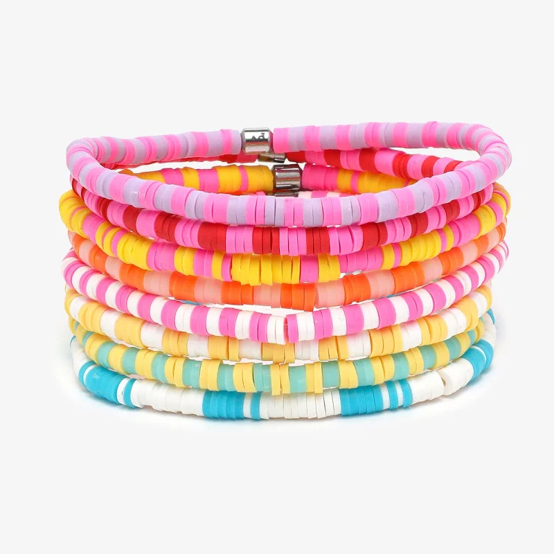 Animal Bracelets -Vacation Vibes Stretch Bracelet Set of 8