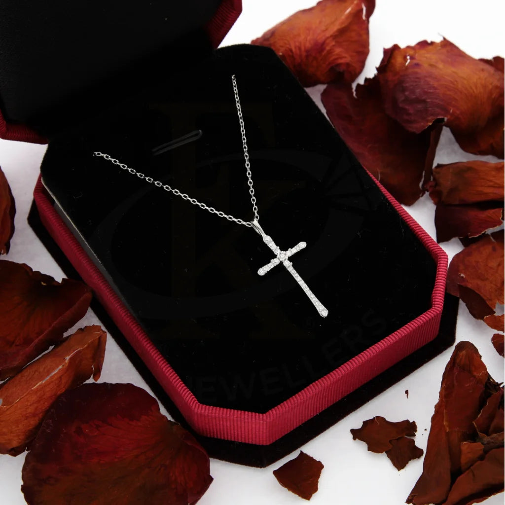 Twisted Necklaces -Sterling Silver 925 Holy Cross Necklace - FKJNKLSL8594