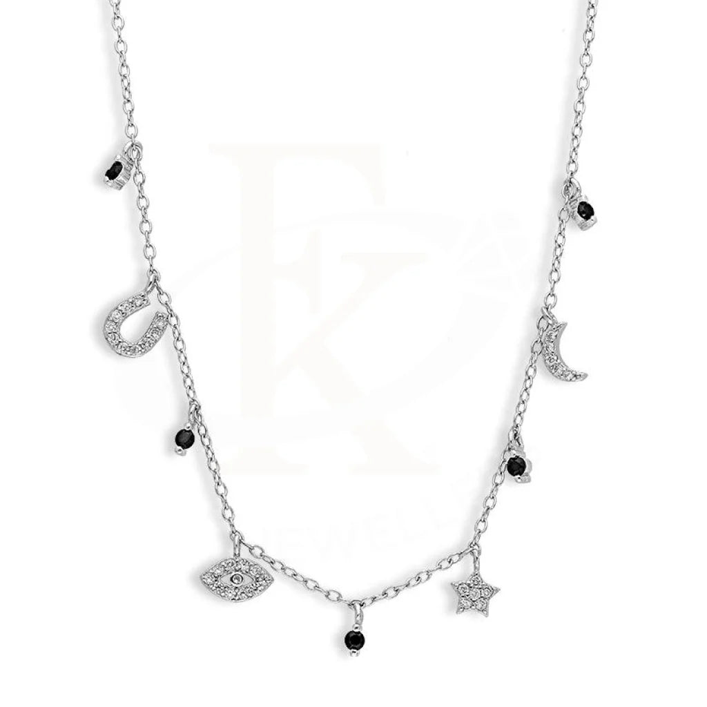 Gold Necklaces -Sterling Silver 925 Hanging Charm Necklace - FKJNKLSL2643