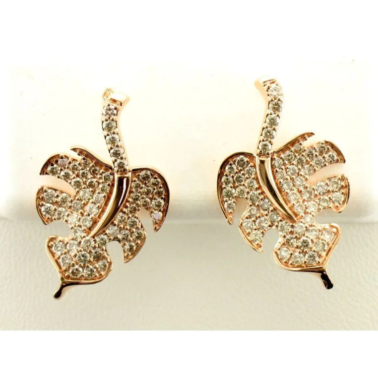 Ladies Earrings for Party-Le Vian 14K Strawberry Gold Earrings