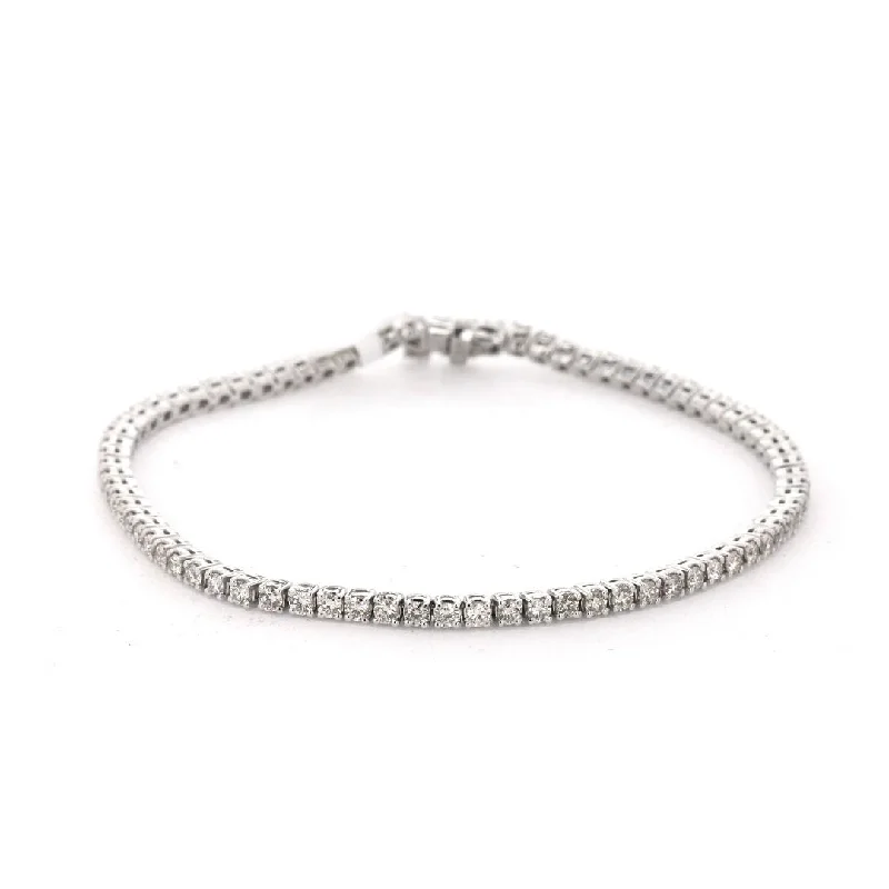 Oxidized Bracelets -2.14 ctw Diamond Tennis Bracelet