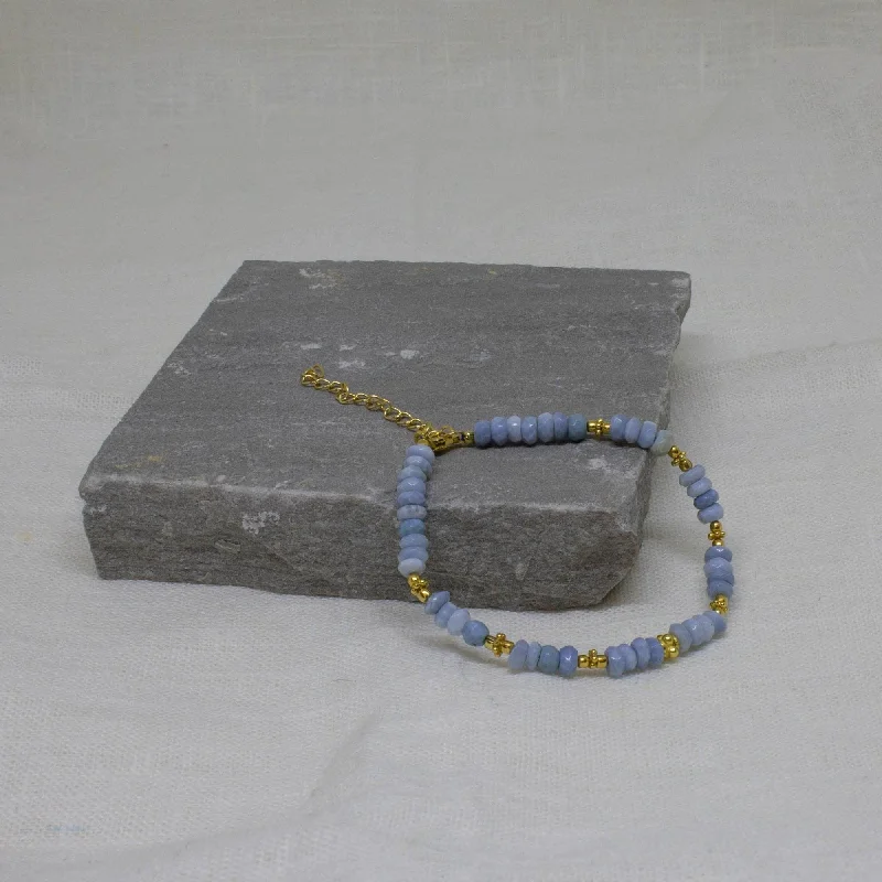 Punk Bracelets -Blue Opal 18ct Gold Vermeil Bracelet