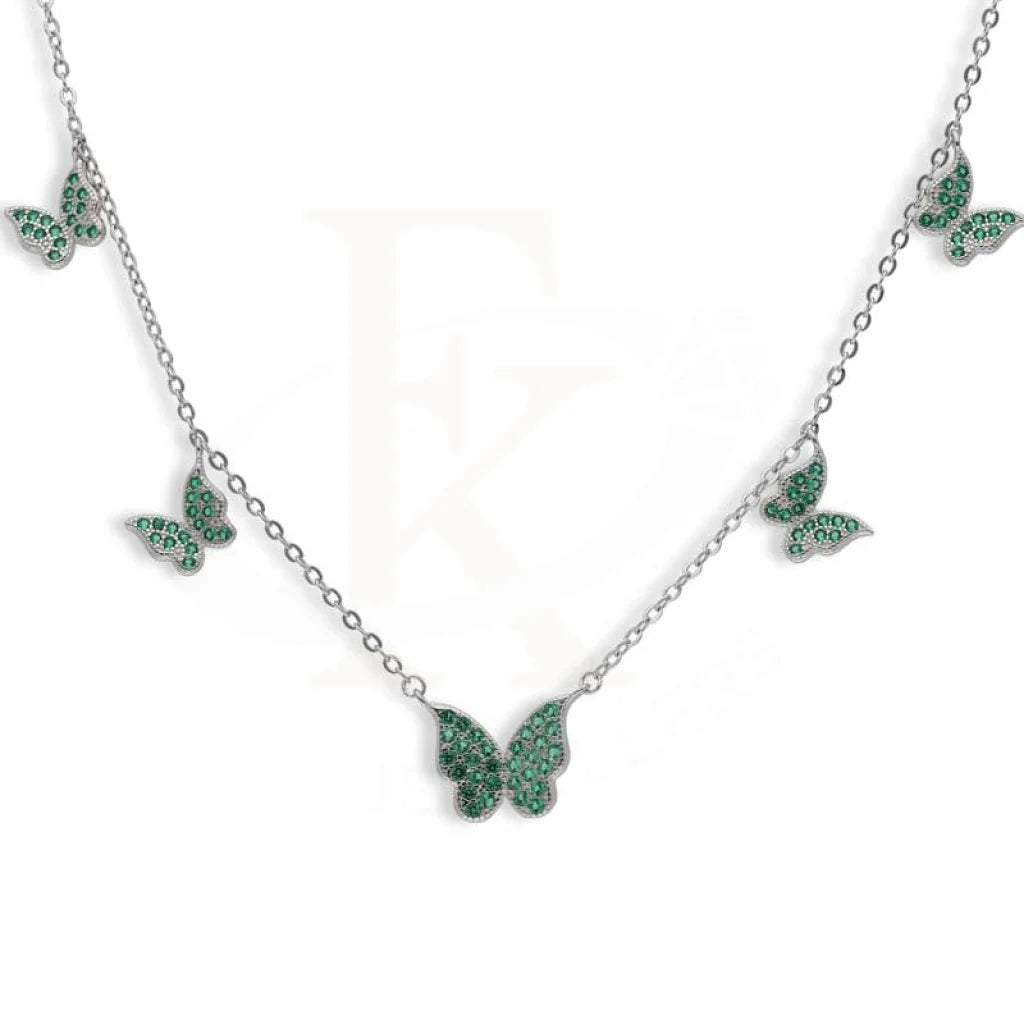 Glow Necklaces -Sterling Silver 925 Butterflies Necklace - FKJNKLSL2957