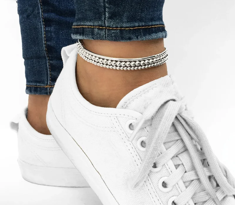 Chakra Bracelets -925 Sterling Silver Stretch Tube Anklet, Sterling Silver Anklet, Ankle Bracelet, Anklet