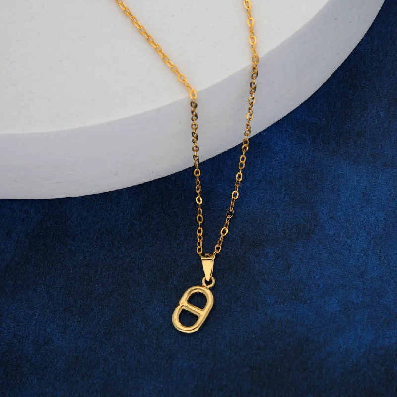 Leather Necklaces -Gold Necklace (Chain with Hermès O'Maillon Pendant) 18KT - FKJNKL18K9169