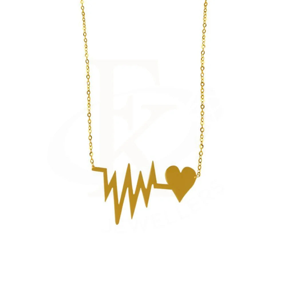 Celtic Necklaces -Gold Heartbeat Necklace 18KT - FKJNKL1759