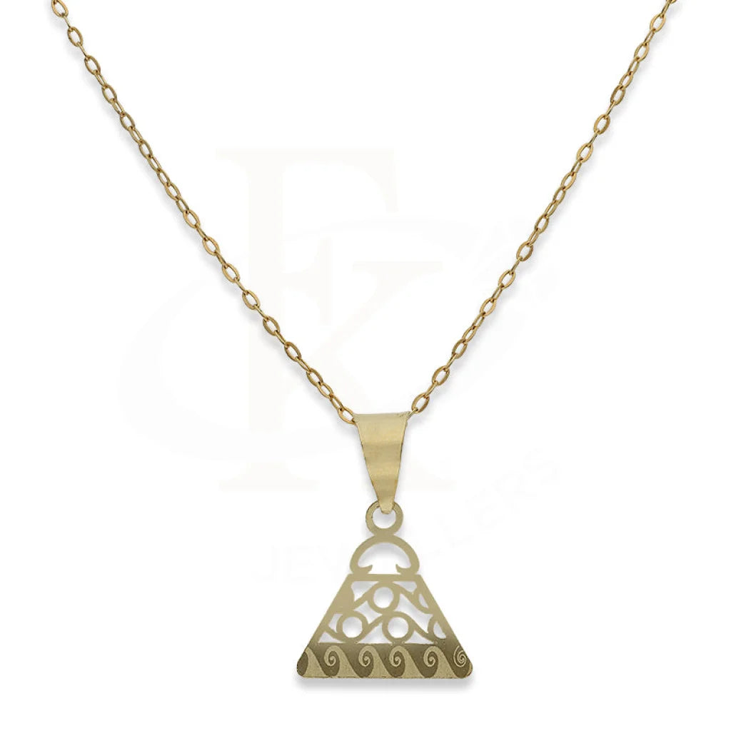 Nature-Inspired Necklaces -Gold Necklace (Chain with Purse Pendant) 18KT - FKJNKL18K2327