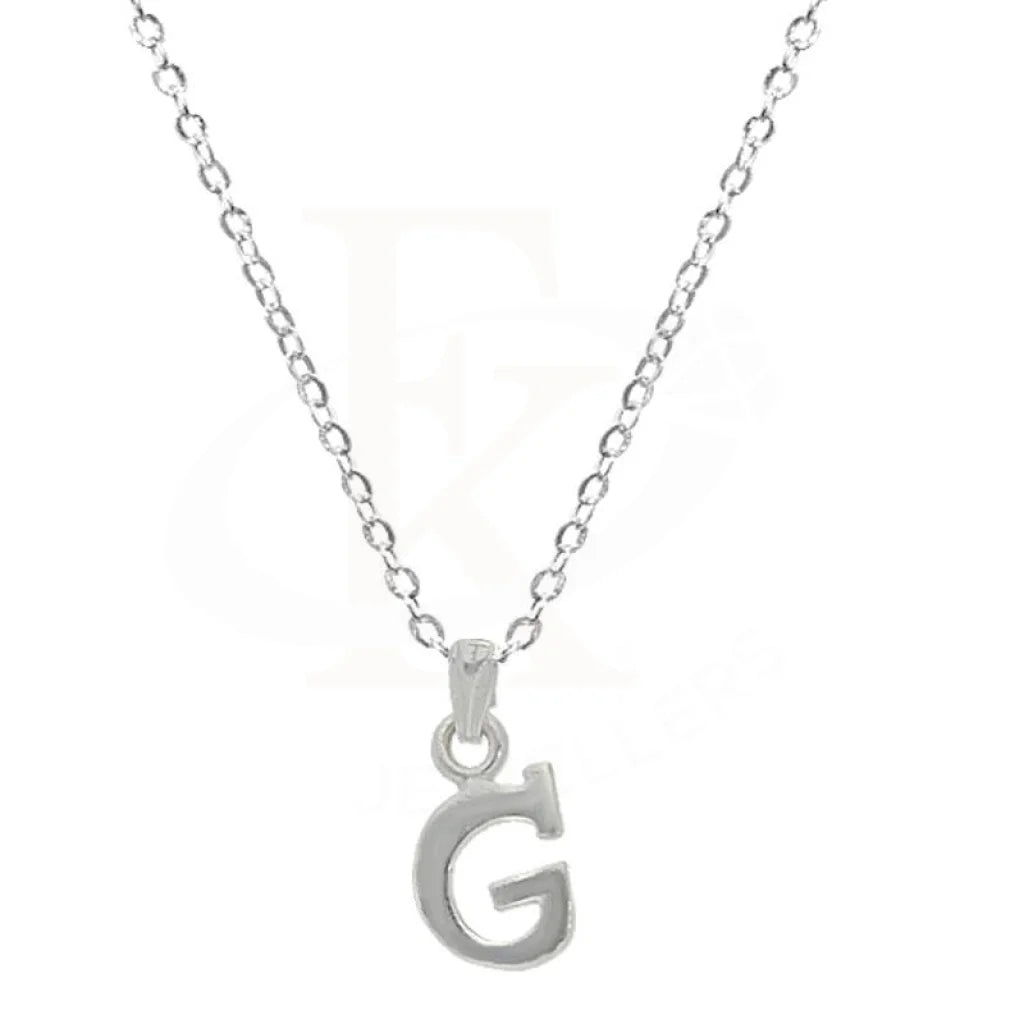 Gemstone Necklaces -Sterling Silver 925 Necklace (Chain with Alphabet Pendant) - FKJNKLSL2051