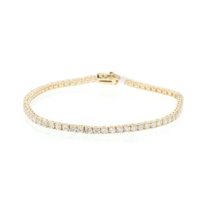 Trendy Bracelets -3.40 ctw Diamond Tennis Bracelet