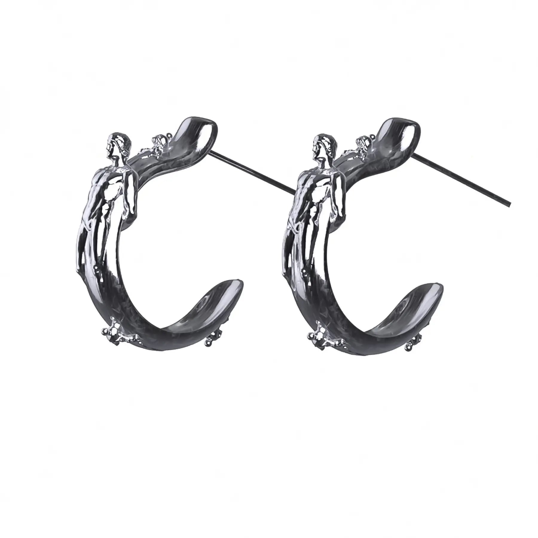 Ladies Earrings for Innovators-CONDEMNED OPEN HOOP EARRING