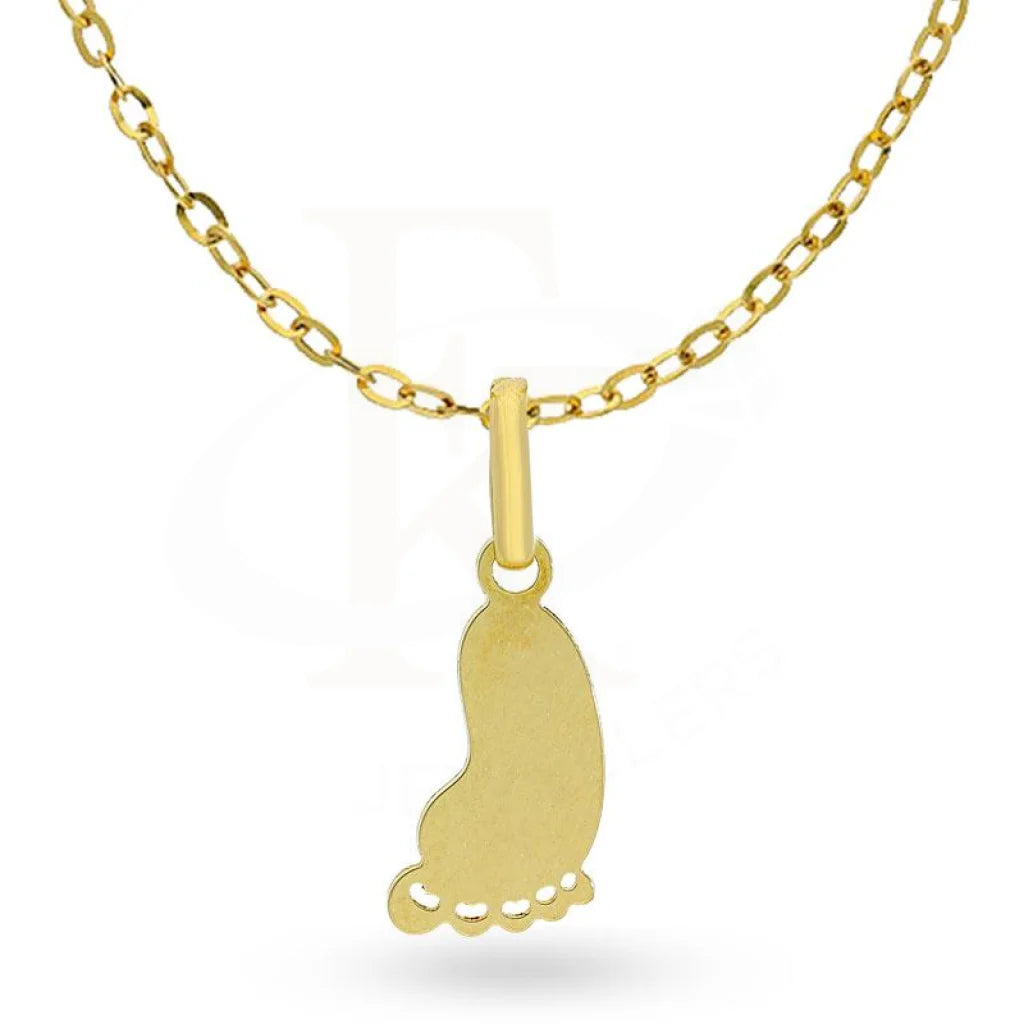 Engraved Necklaces -Gold Necklace (Chain with Feet Pendant) 18KT - FKJNKL18K2025