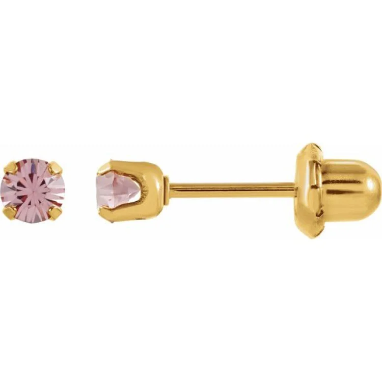 Ladies Earrings Wave Drop-24K Gold-Plated Stainless Steel Imitation Alexandrite Inverness® Piercing Earrings