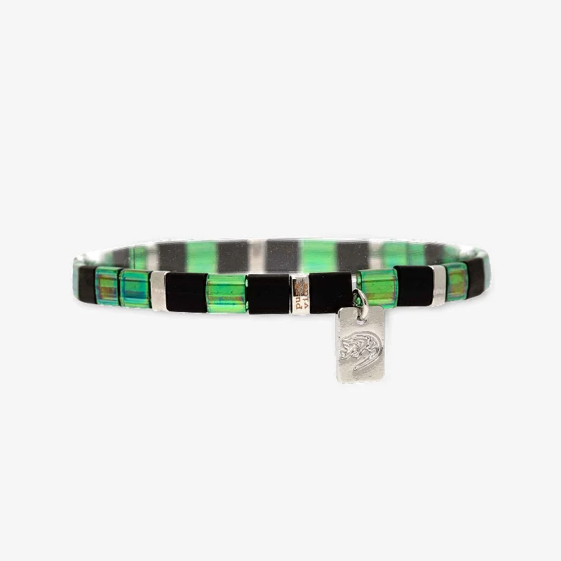 Charm Bracelets -Slytherin™ Tile Bead Stretch Bracelet