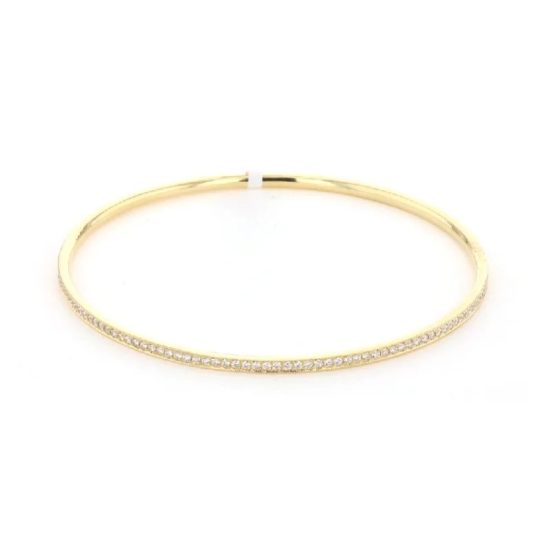 Platinum Bracelets -1.44 ctw Diamond Bangle Bracelet