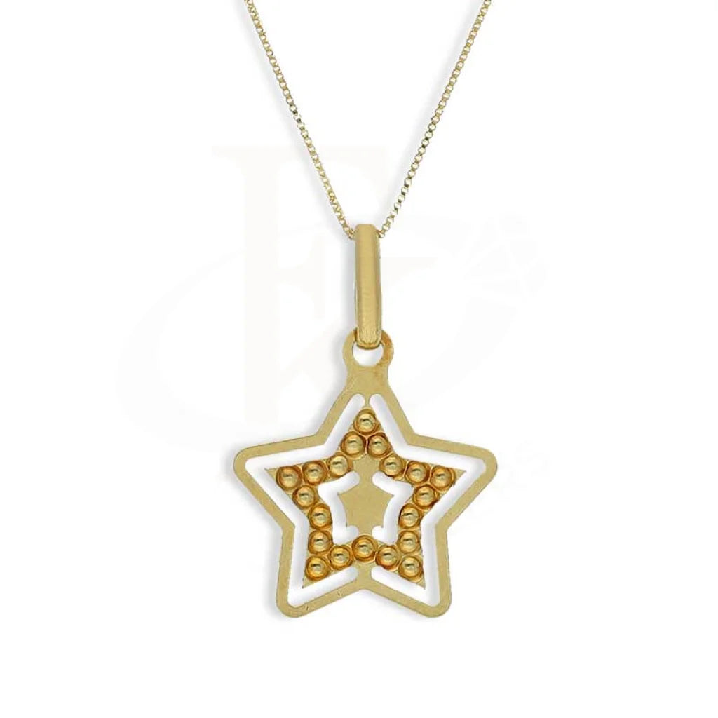 Emerald Necklaces -Gold Star Necklace 18KT - FKJNKL1992