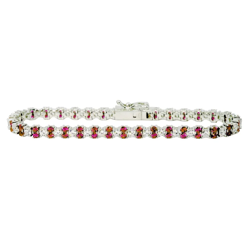 Shiny Bracelets -Ruby Red Tennis Bracelet