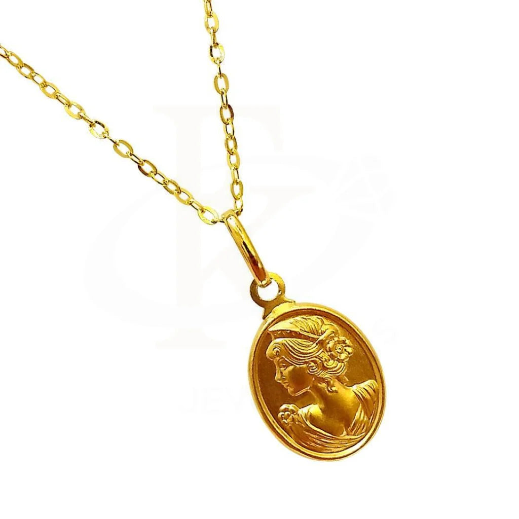 Smooth Necklaces -Gold Necklace (Chain with Pendant) 18KT - FKJNKL1224