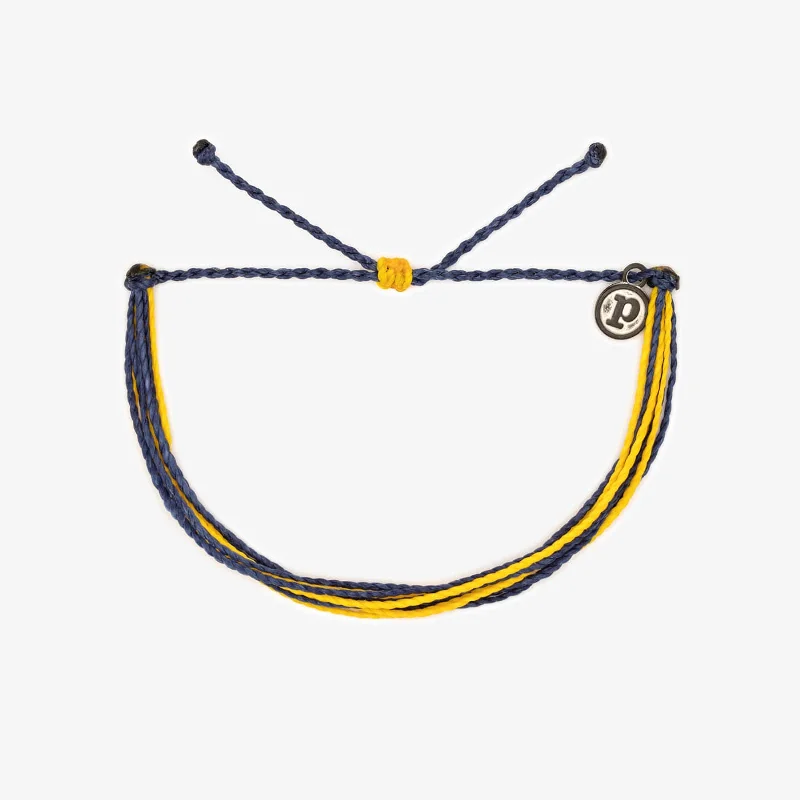 Brushed Bracelets -Navy & Yellow Bracelet