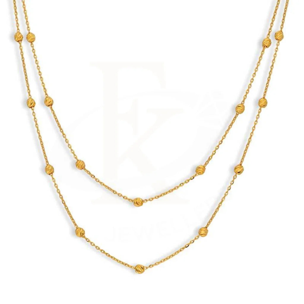 Shell Necklaces -Gold Beads Necklace 21KT - FKJNKL21K3030