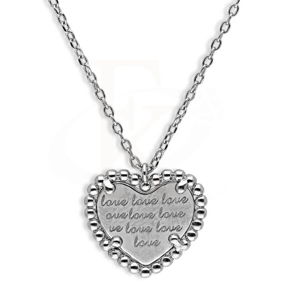 Cubic Zirconia Necklaces -Sterling Silver 925 Heart Necklace - FKJNKLSL2951