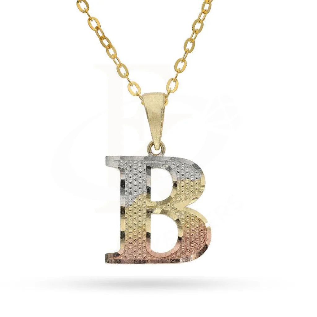 925 Silver Necklaces -Gold Necklace (Chain with Alphabet Pendant) 18KT - FKJNKL1790