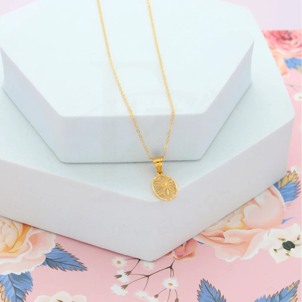 Lariat Necklaces -Gold Necklace (Chain with Heart Pendant) 21KT - FKJNKL21KM8209