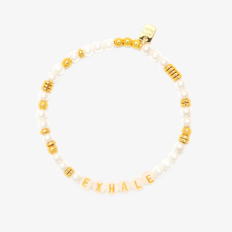 Crystal Bracelets -Mental Health Awareness Exhale Bead Stretch Bracelet