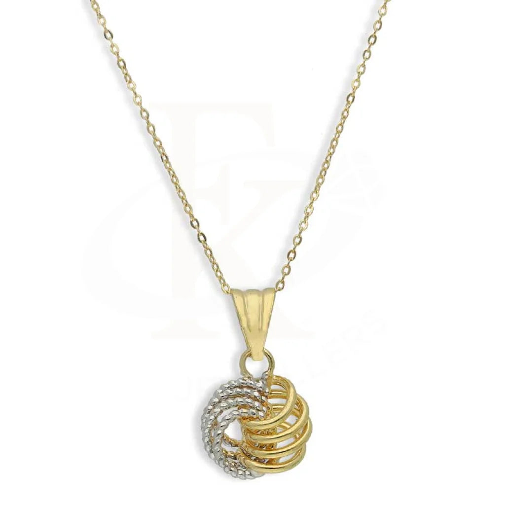 Heavy Necklaces -Dual Tone Gold Necklace (Chain with Pendant) 18KT - FKJNKL18K2698