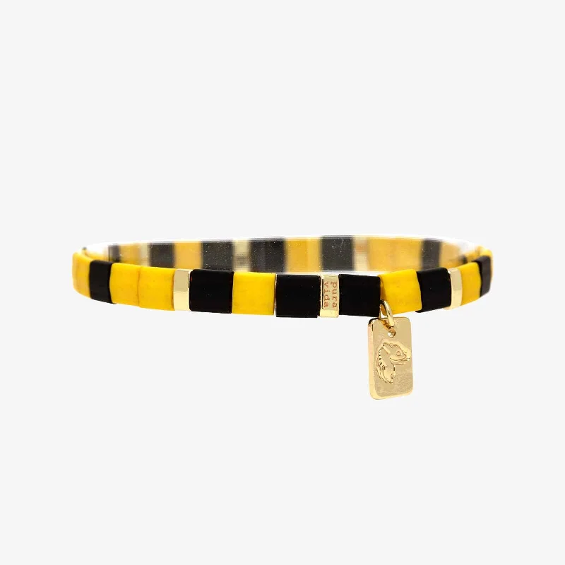 Onyx Bracelets -Hufflepuff™ Tile Bead Stretch Bracelet