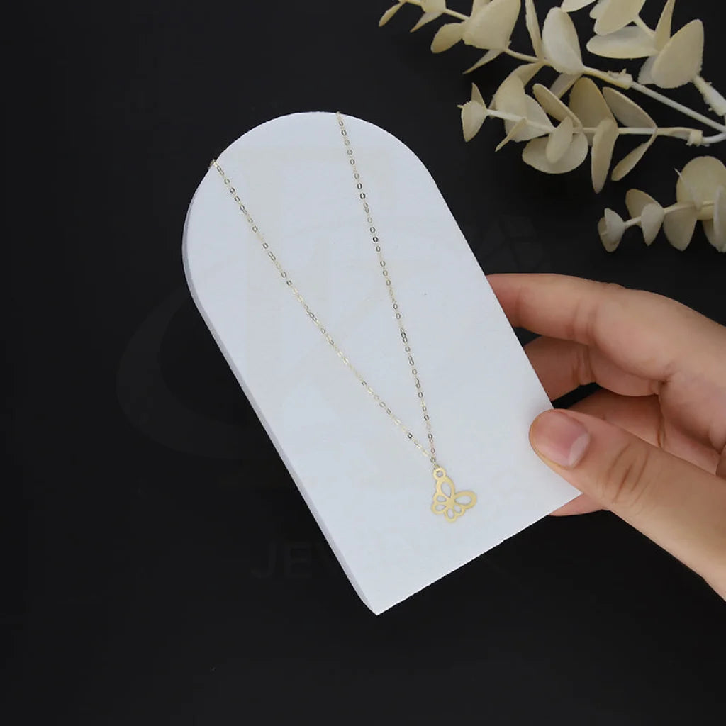 Casual Necklaces -Gold Butterfly Shaped Necklace 18KT - FKJNKL18KM5285