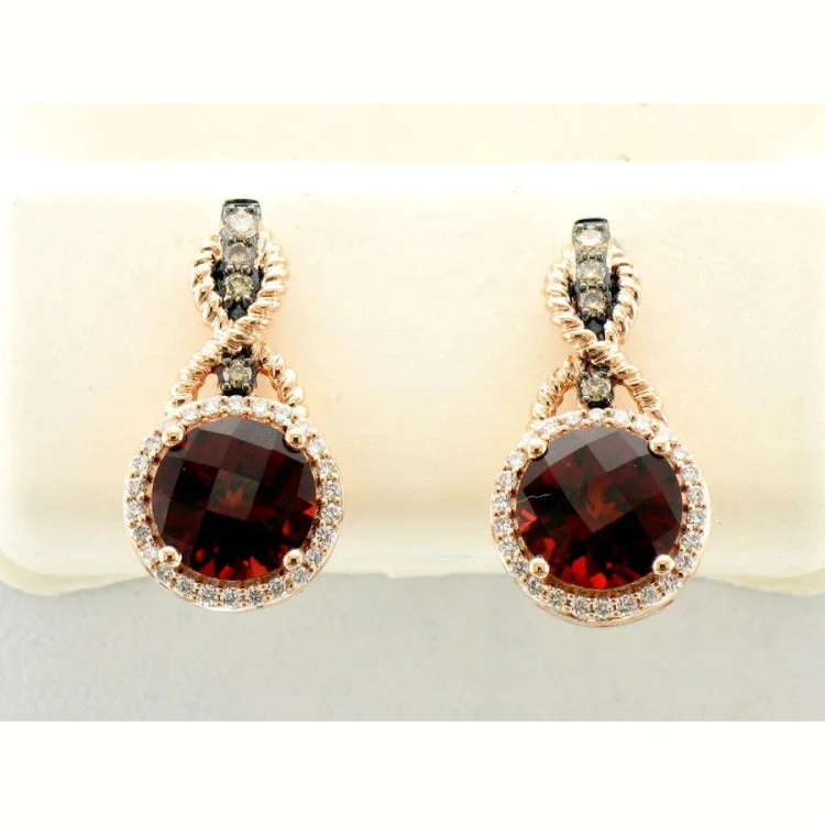 Ladies Earrings with Milarite-Le Vian 14K Strawberry Gold Earrings