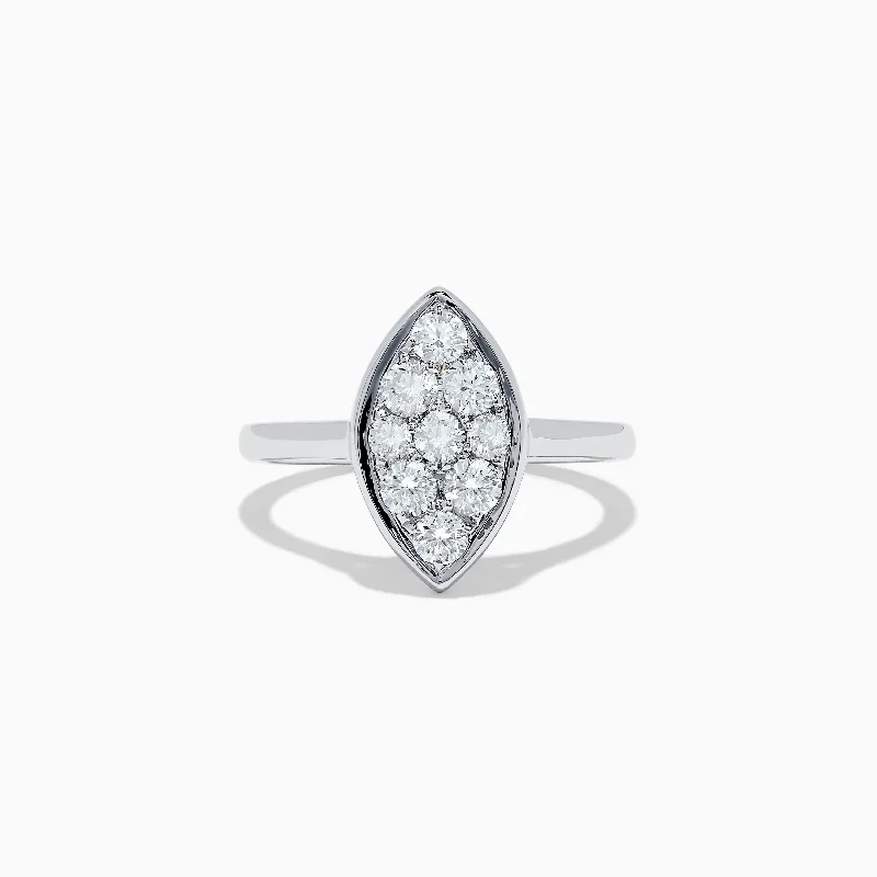 Ladies Rings with Jeremejevite-14K White Gold Diamond Ring